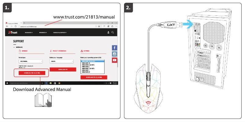 Image de la première page du manuel de l'appareil ADNS-5110