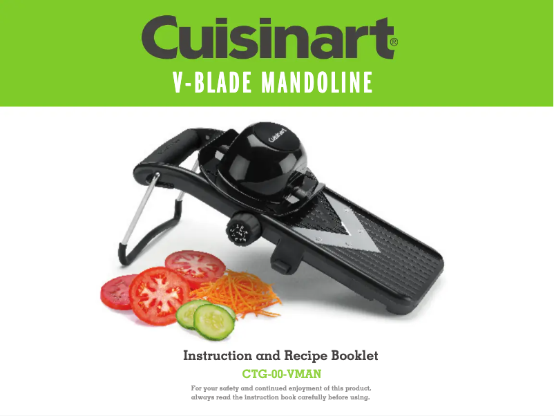Page n°1 - Manuel utilisateur Cuisinart CTG-00-VMAN