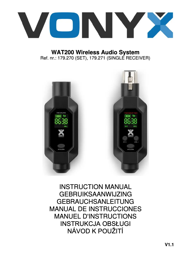 Imagen de la primera página del manual del dispositivo WAT200