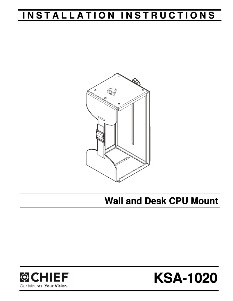 Página 1 del manual Manual de usuario Chief KSA1020B