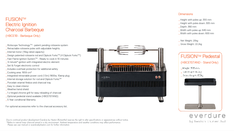 Image de la première page du manuel de l'appareil Fusion HBCE1B