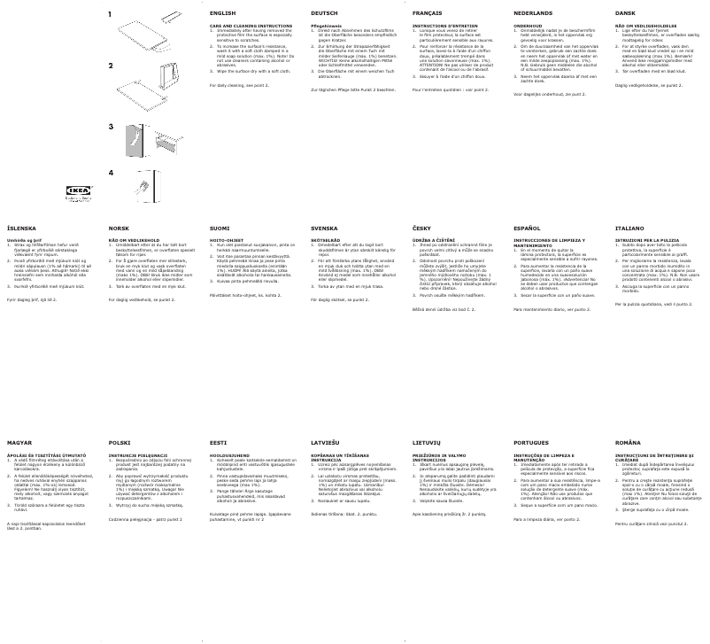Page 1 de la notice Mode d'emploi Ikea REINSVOLL