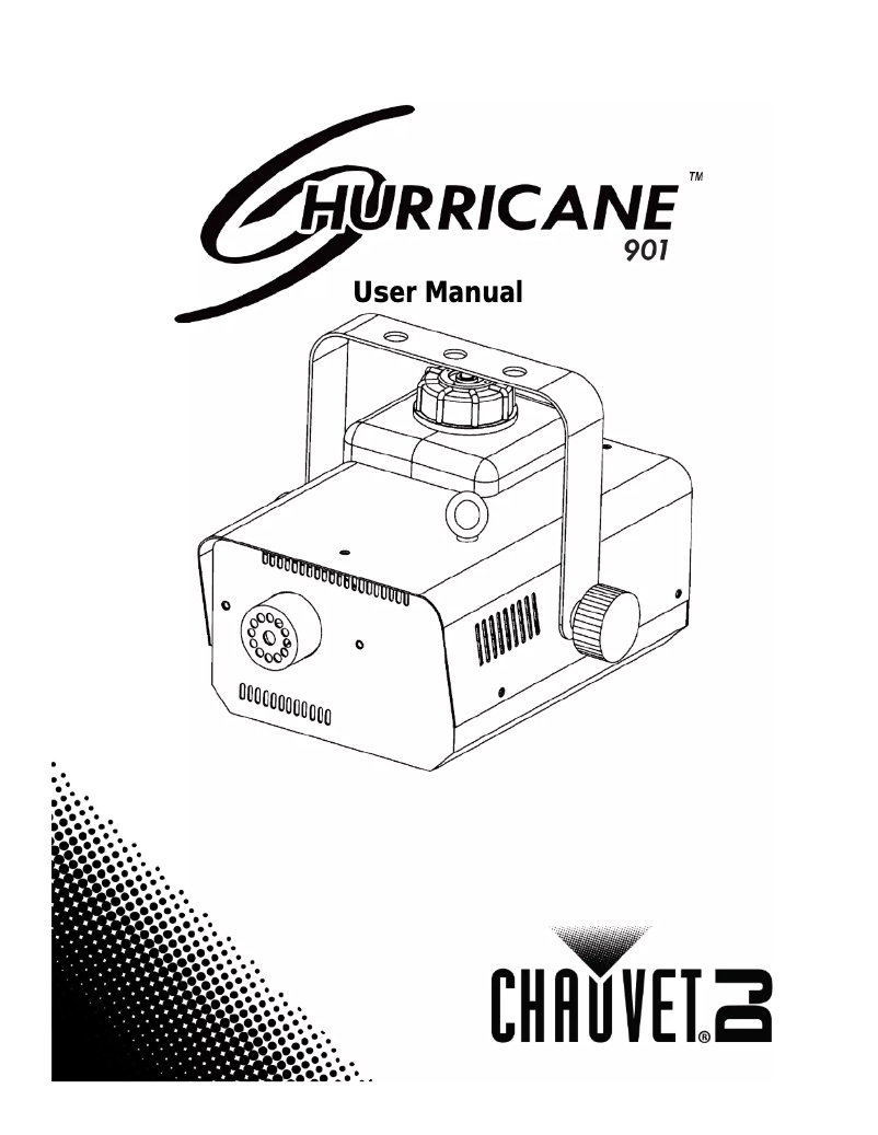 Page 1 of the manual User Manual Chauvet Hurricane 901