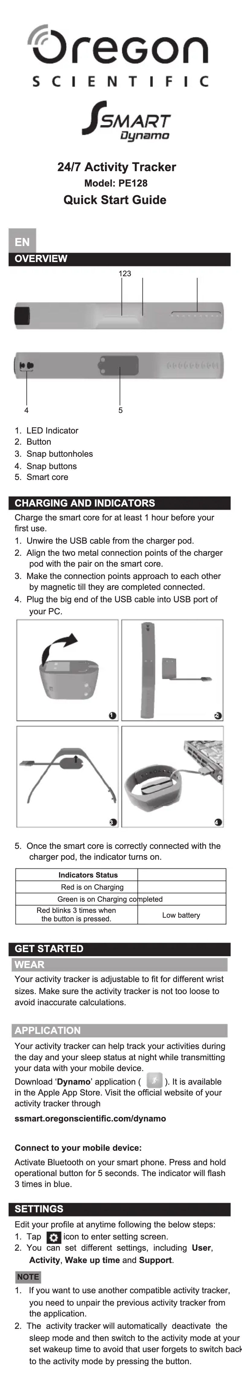 Image de la première page du manuel de l'appareil PE128