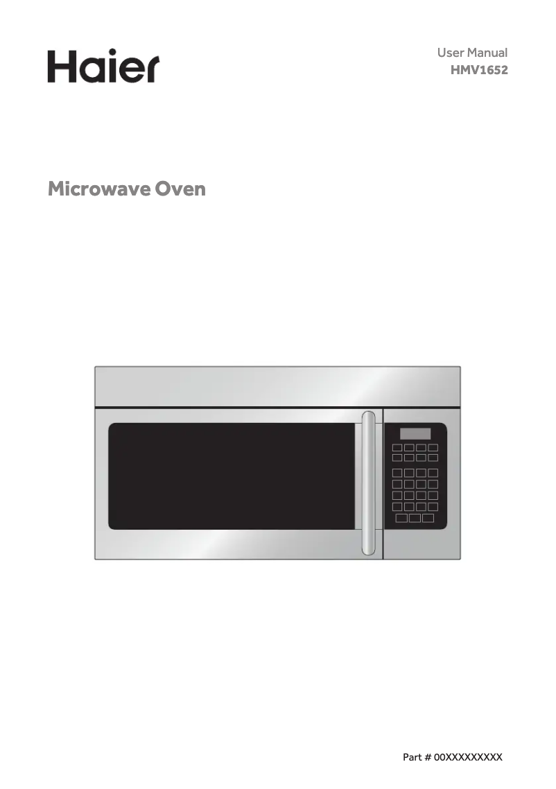 Page n°1 - Manuel d'utilisation et d'entretien Haier HMV1652AHS