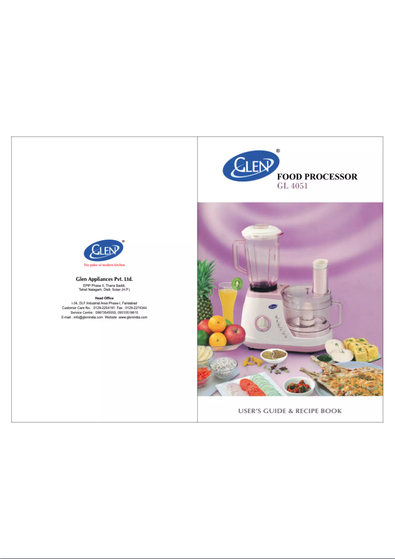 Page 1 de la notice Manuel utilisateur Glen GL 4051