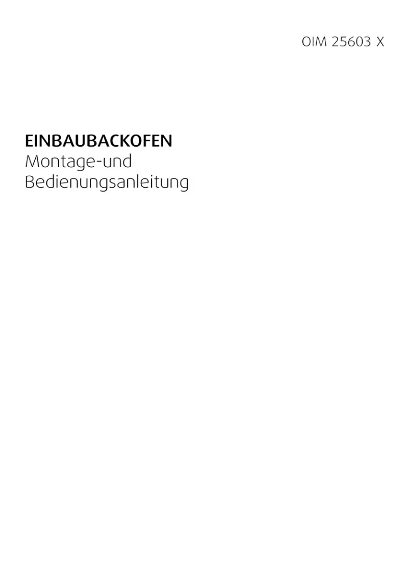 Page 1 de la notice Manuel utilisateur Beko OIM 25603 X