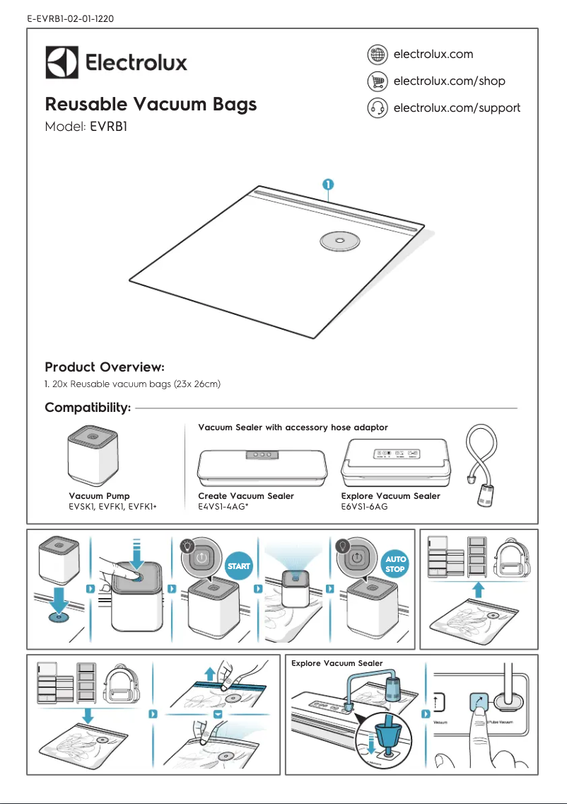 Page 1 de la notice Manuel utilisateur Electrolux EVRB1