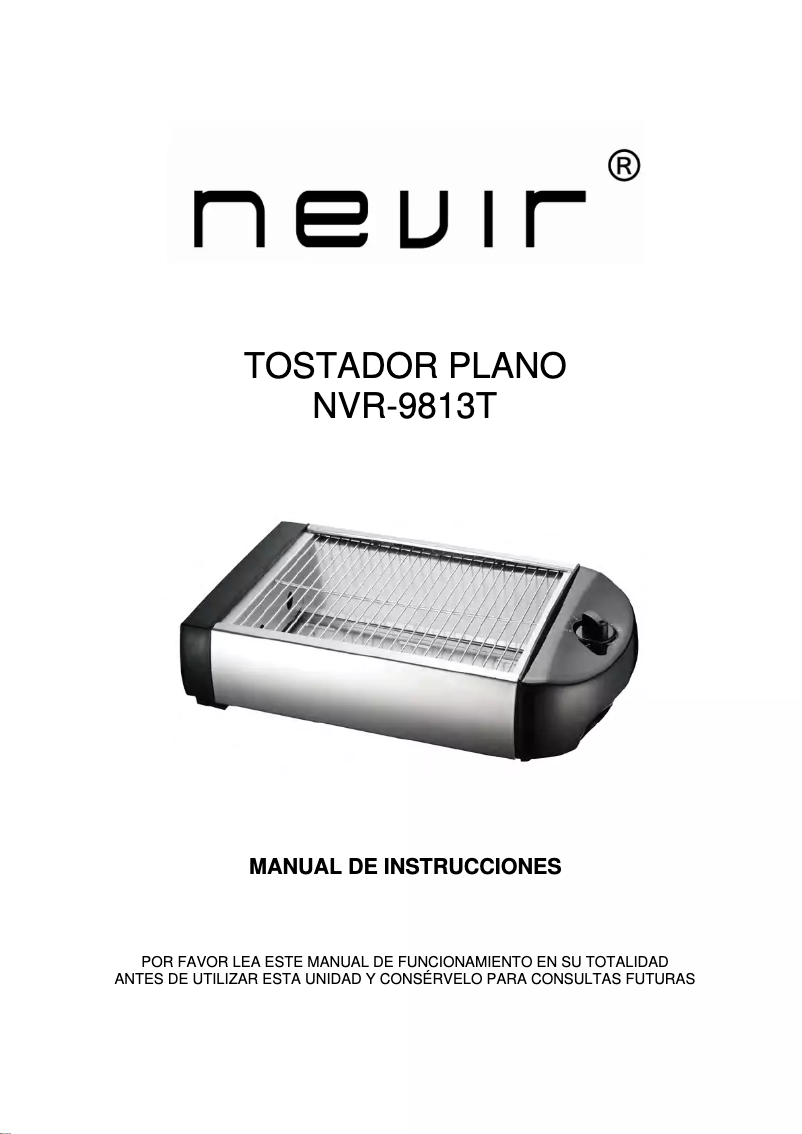 Page n°1 - Manuel utilisateur Nevir NVR-9813T