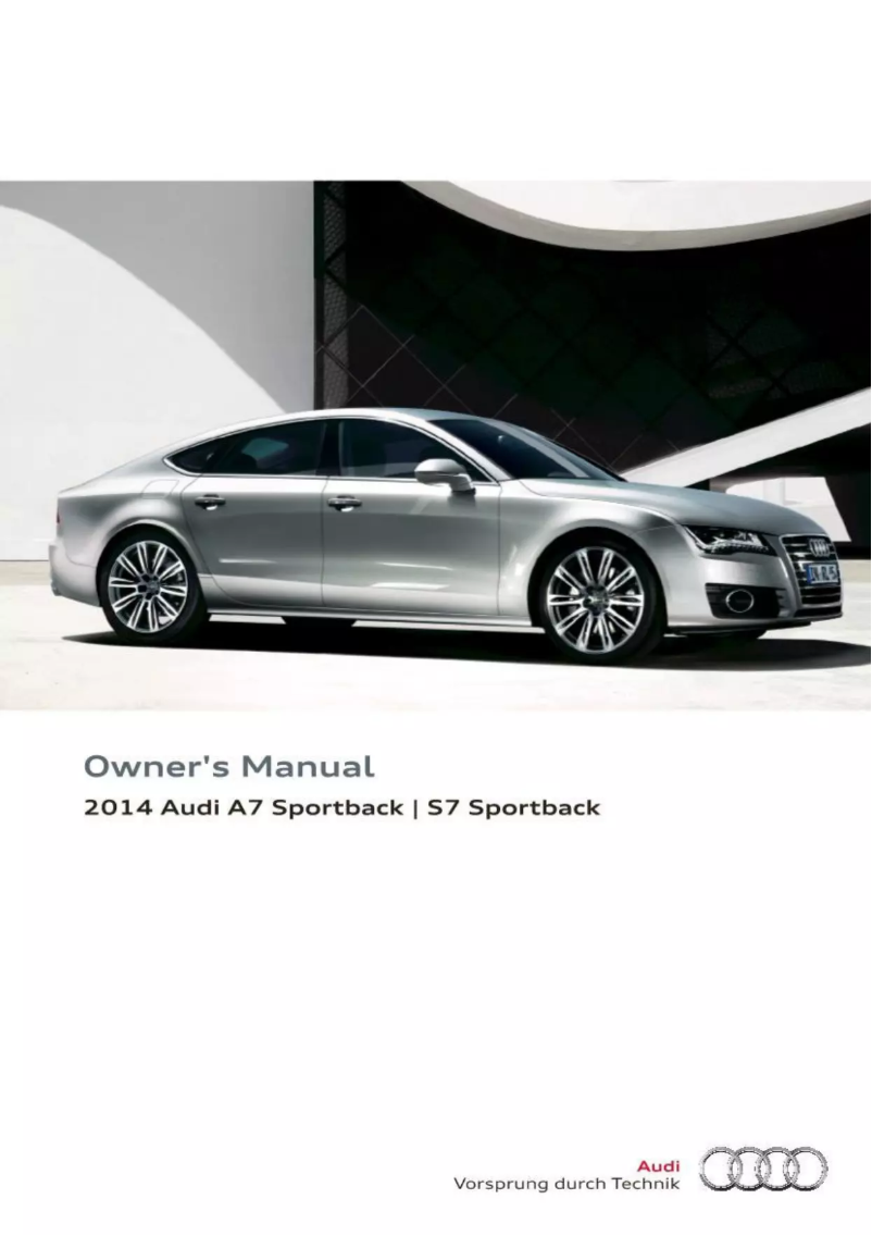 Page 1 de la notice Manuel utilisateur Audi A7 Sportback (2014)
