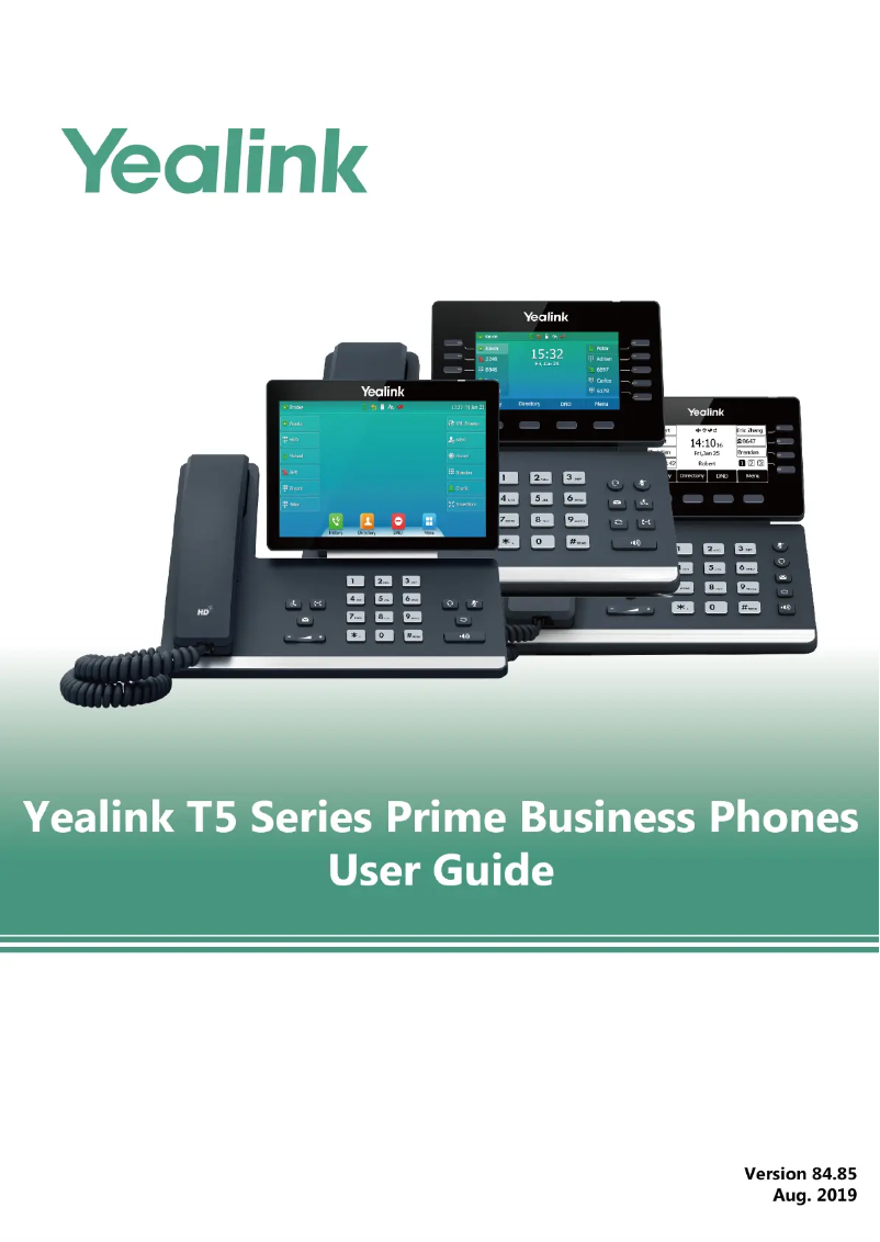 Image de la première page du manuel de l'appareil SIP-T54W