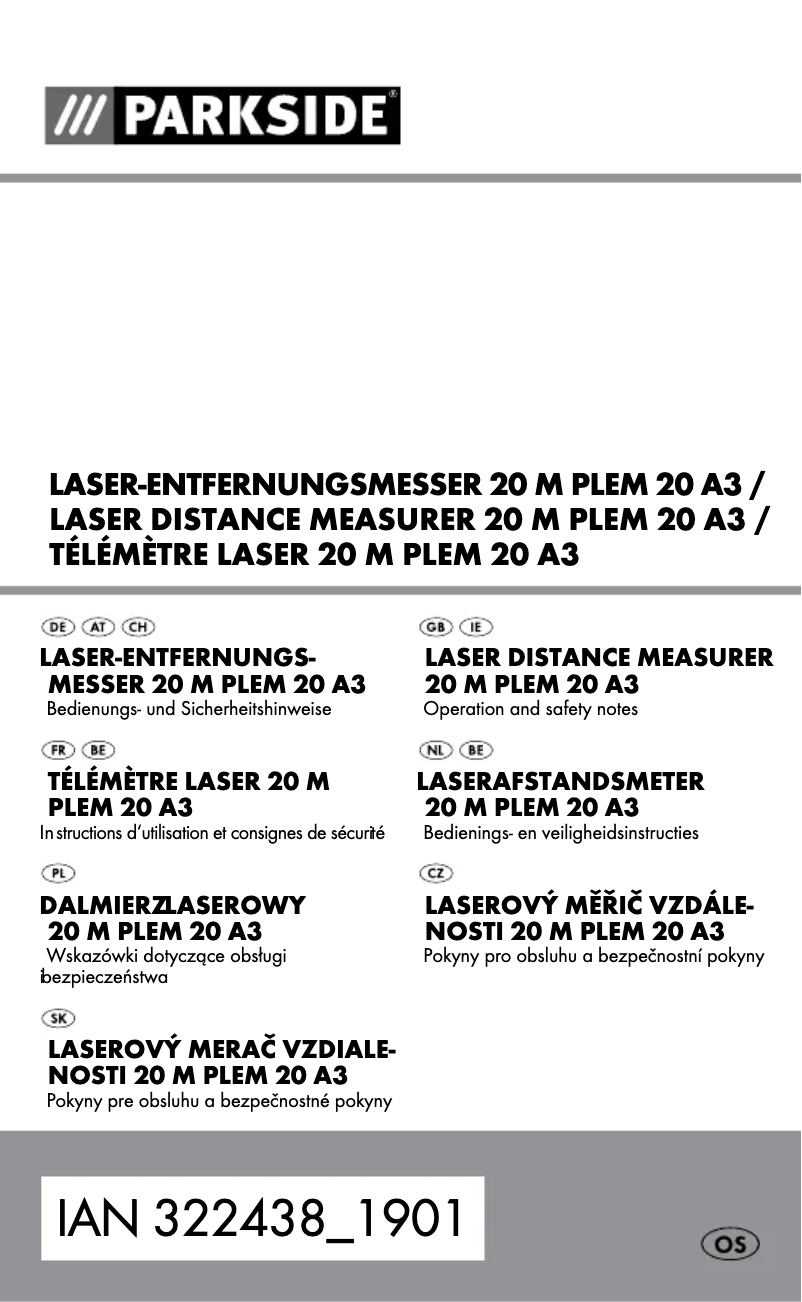 Image de la première page du manuel de l'appareil PLEM 20 A3