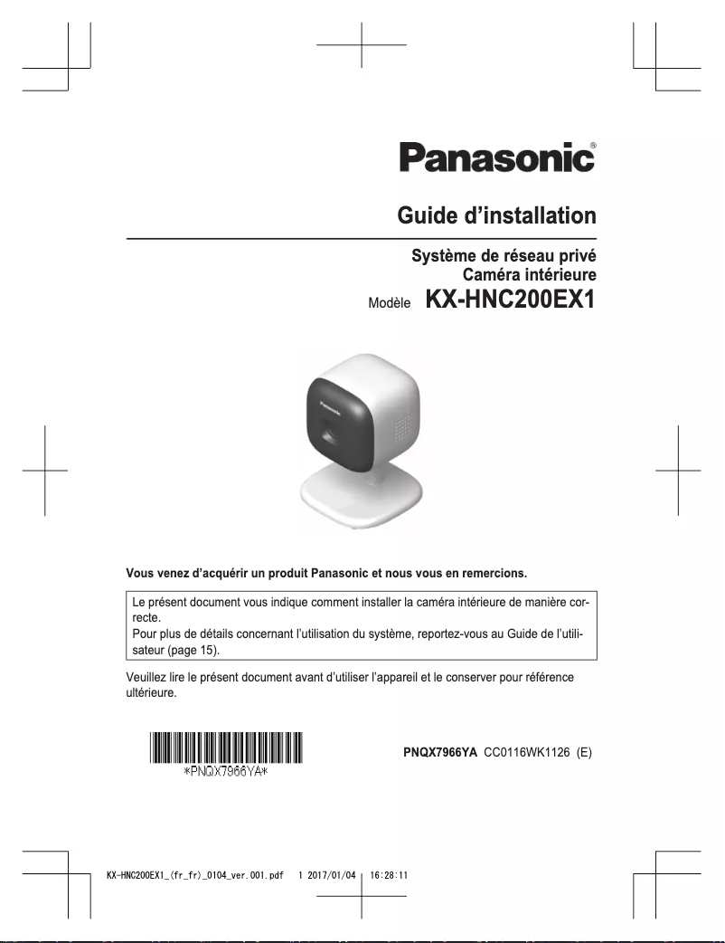Página 1 del manual Manual de usuario Panasonic KX-HNC200