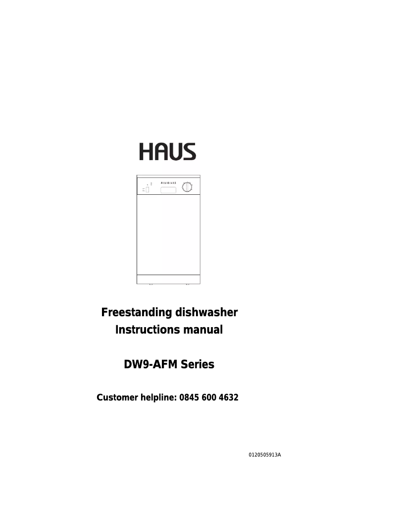 Image de la première page du manuel de l'appareil DW9-AFM