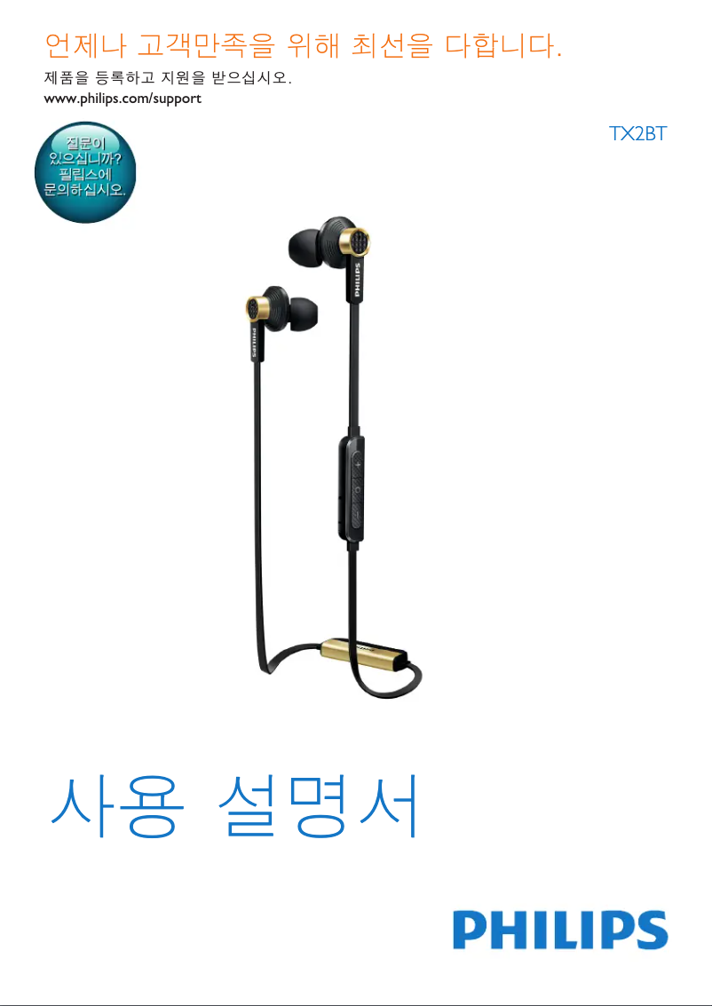 Page n°1 - Manuel utilisateur Philips TX2BT