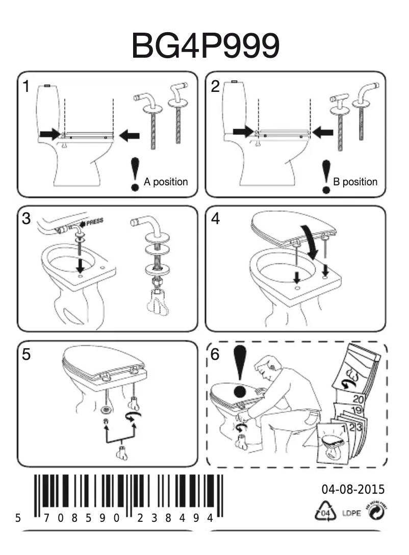 Page 1 de la notice Manuel utilisateur Pressalit 1000