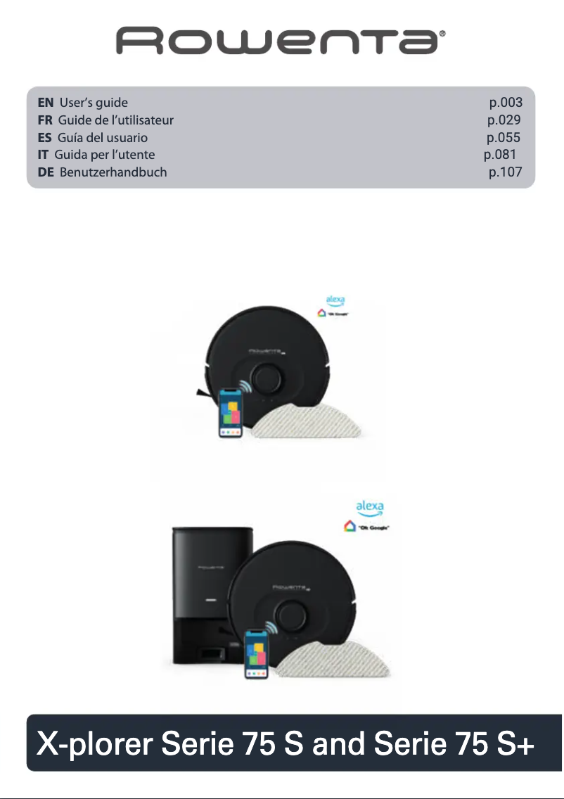 Page n°1 - Manuel utilisateur Rowenta X-Plorer Serie 75S+