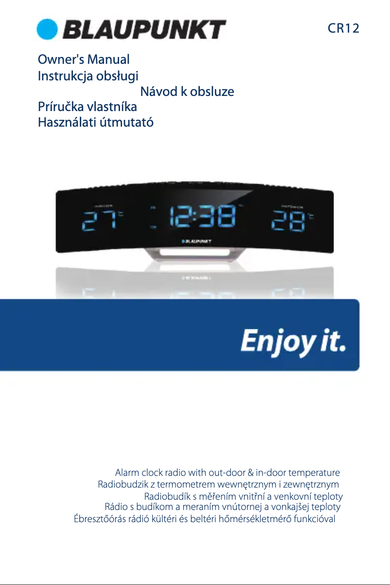 Page n°1 - Manuel utilisateur Blaupunkt CR12