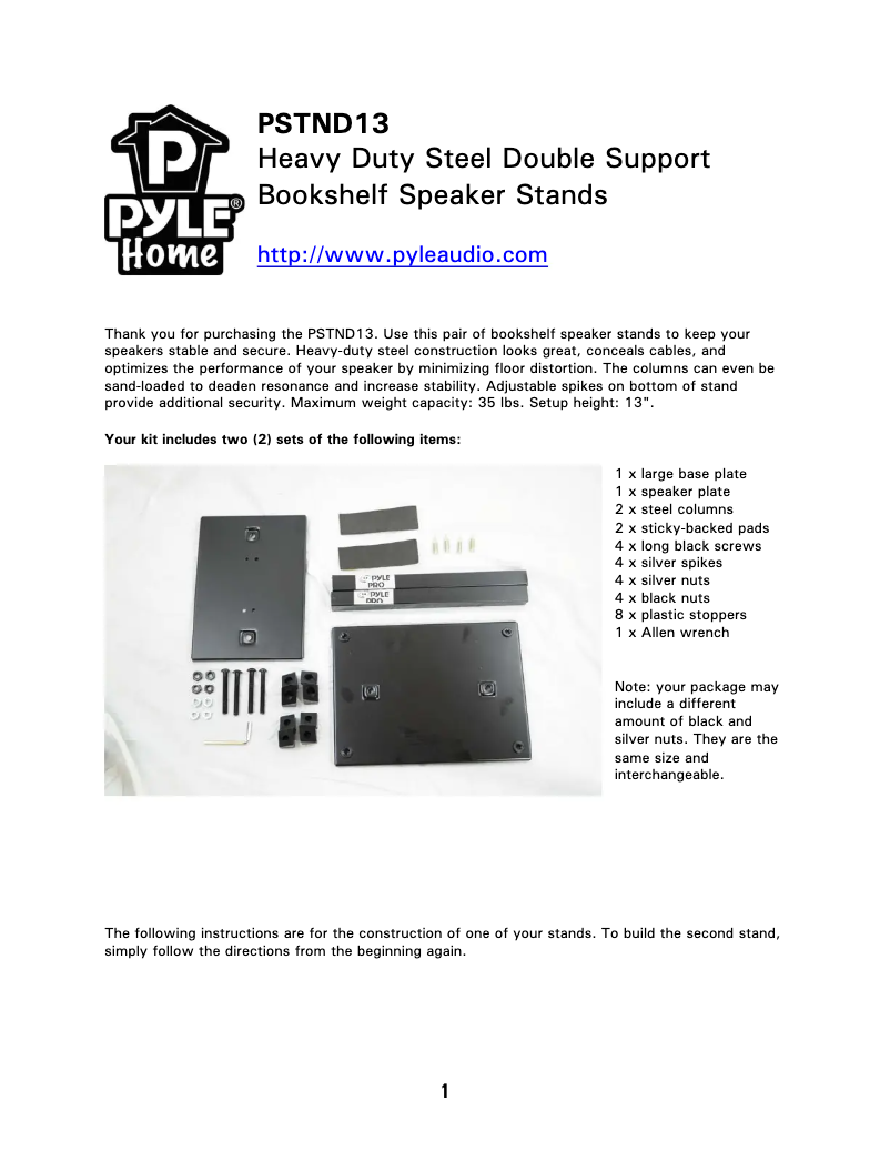 Image de la première page du manuel de l'appareil PSTND13