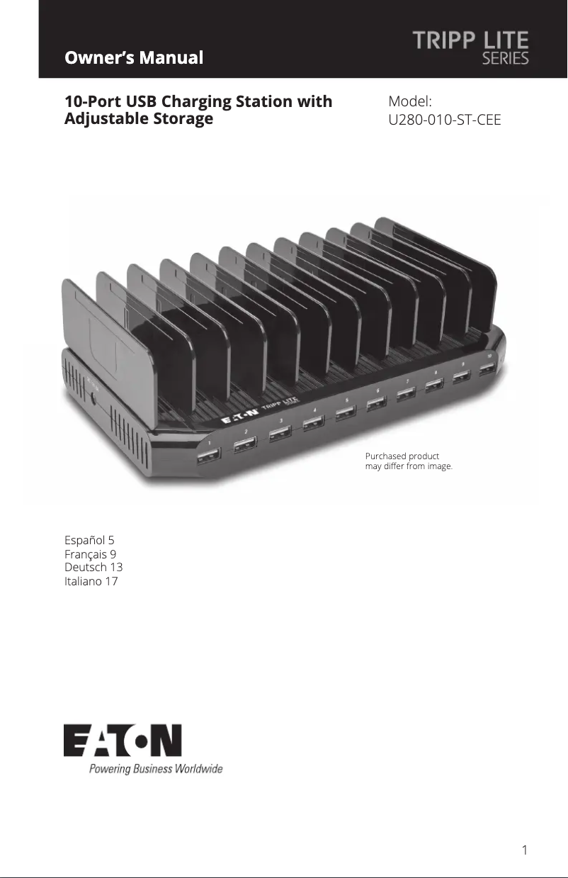 Page 1 de la notice Manuel utilisateur Tripp Lite U280-010-ST-CEE