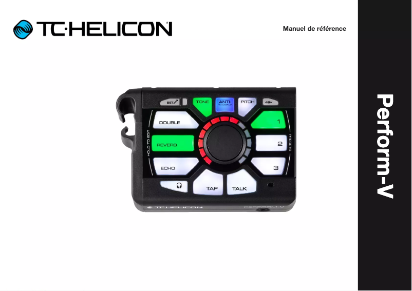 Page 1 de la notice Manuel utilisateur TC Helicon Perform-V