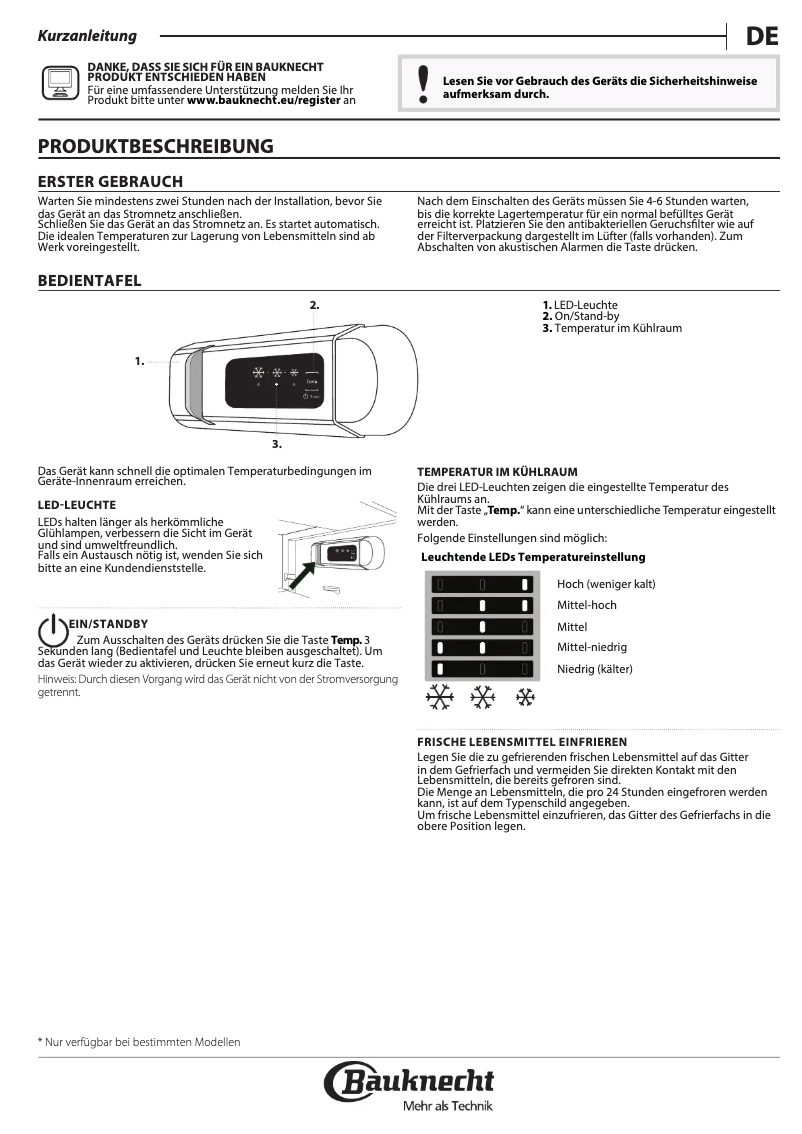 Page 1 de la notice Instructions / montage Hotpoint BD 2422 S/HA 1