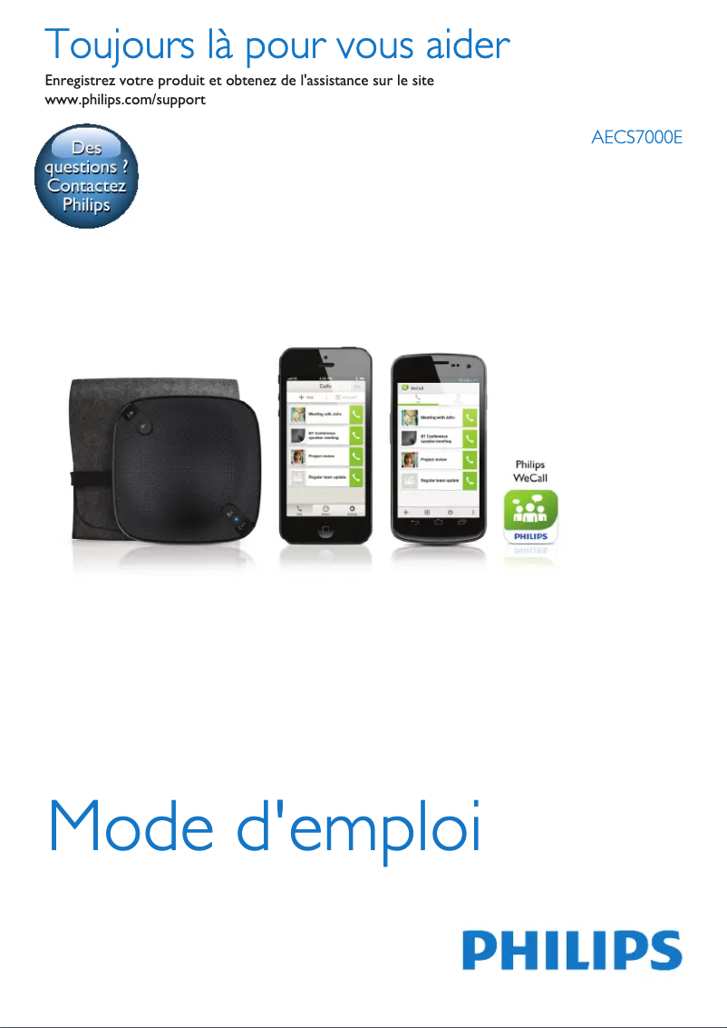 Page n°1 - Manuel utilisateur Philips AECS7000E
