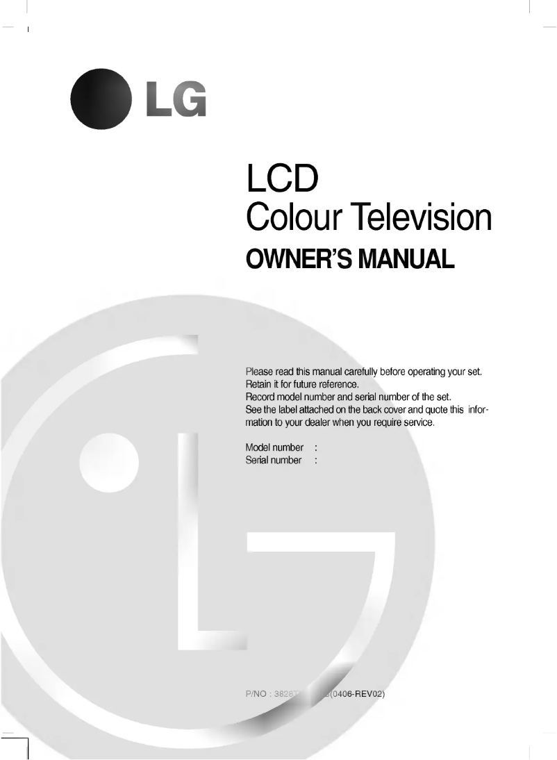 Image de la première page du manuel de l'appareil RT-30LZ50