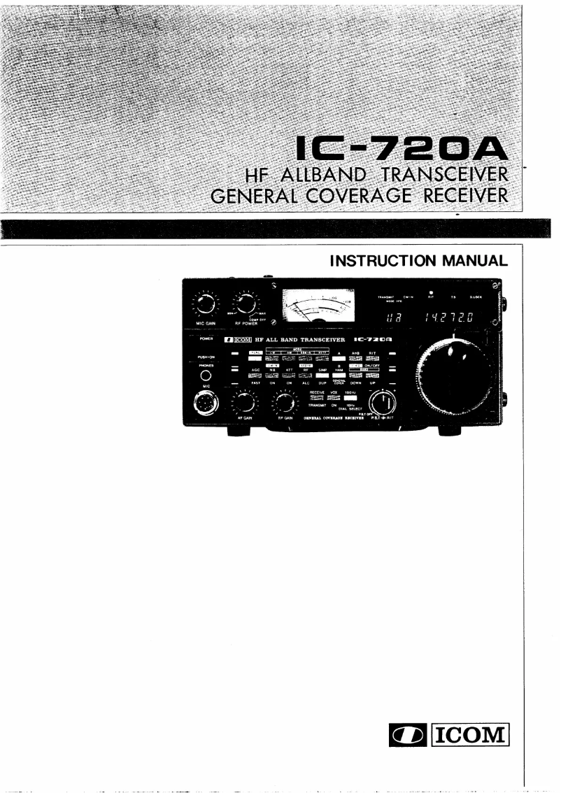 Page n°1 - Manuel utilisateur ICOM IC-720A