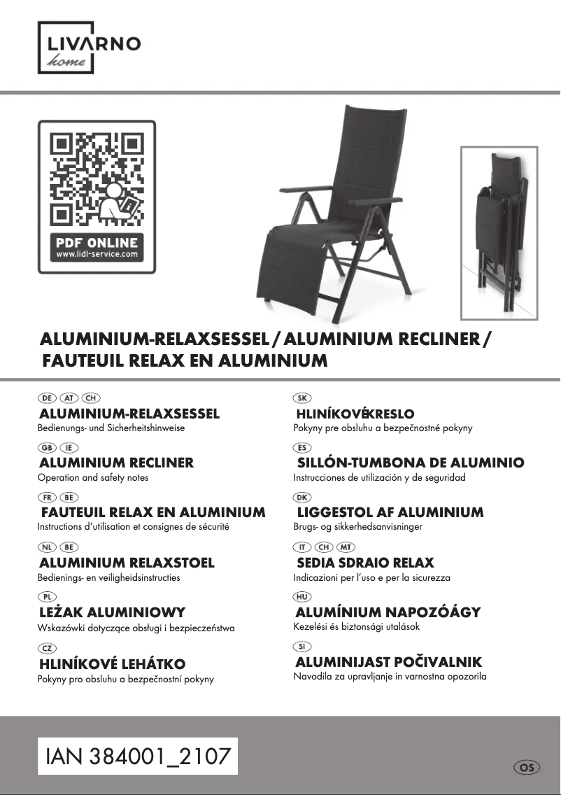 Page 1 de la notice Manuel utilisateur Livarno Lux HG05717