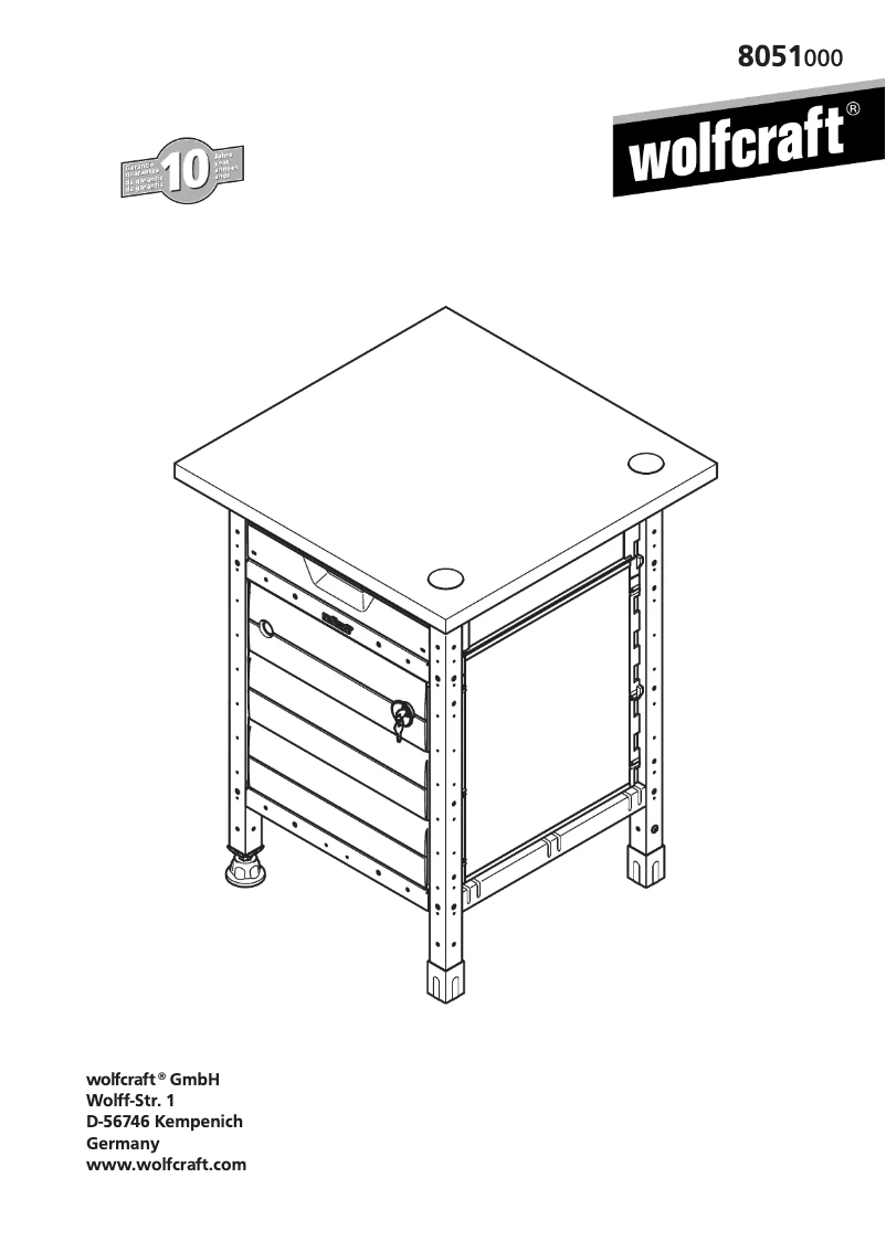 Page 1 de la notice Manuel utilisateur Wolfcraft 8051000