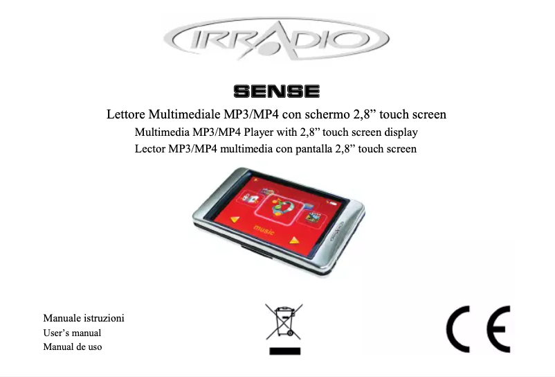 Page n°1 - Manuel utilisateur Irradio Sense