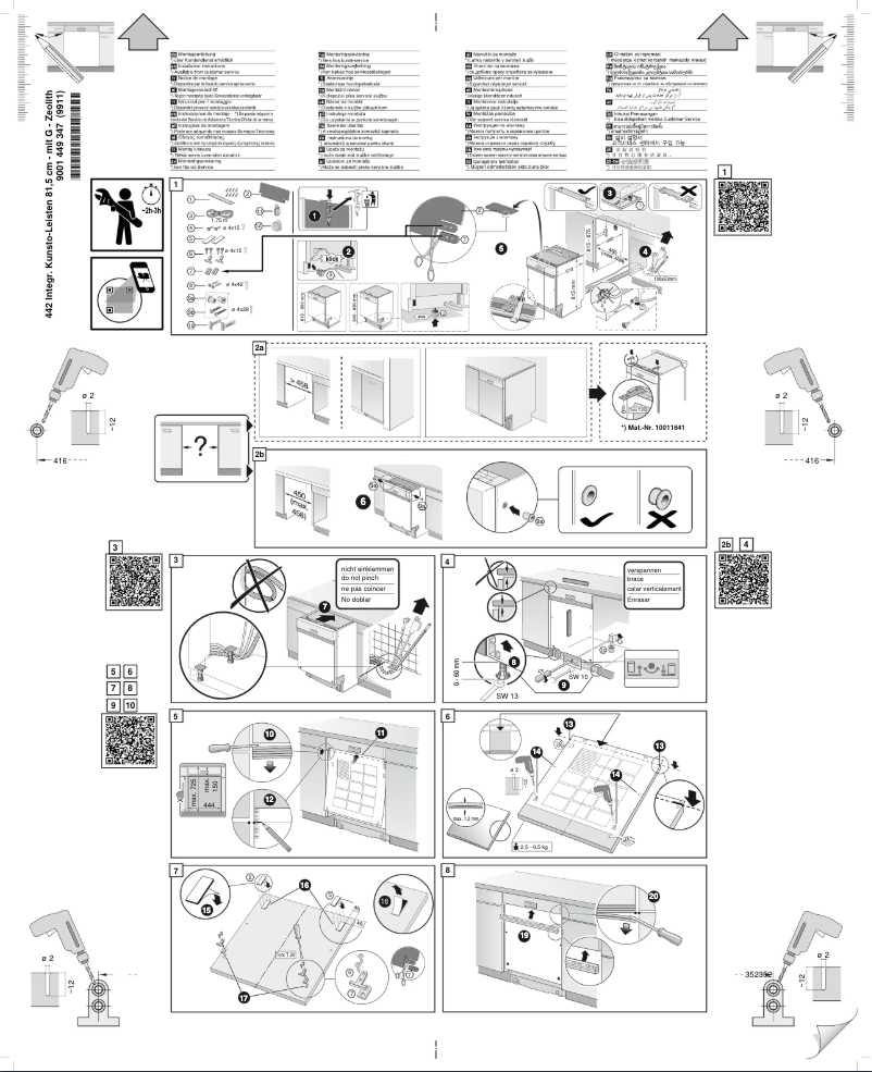 Page n°1 - Instructions / montage Siemens SR55ZS00MD