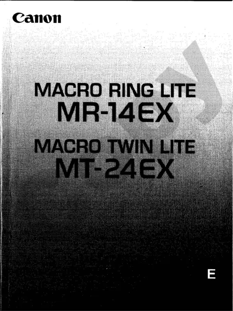 Page n°1 - Manuel utilisateur Canon MR-24EX