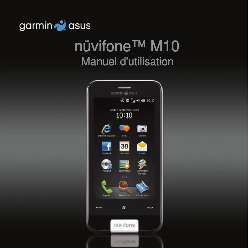 Image de la première page du manuel de l'appareil Nuvifone M10
