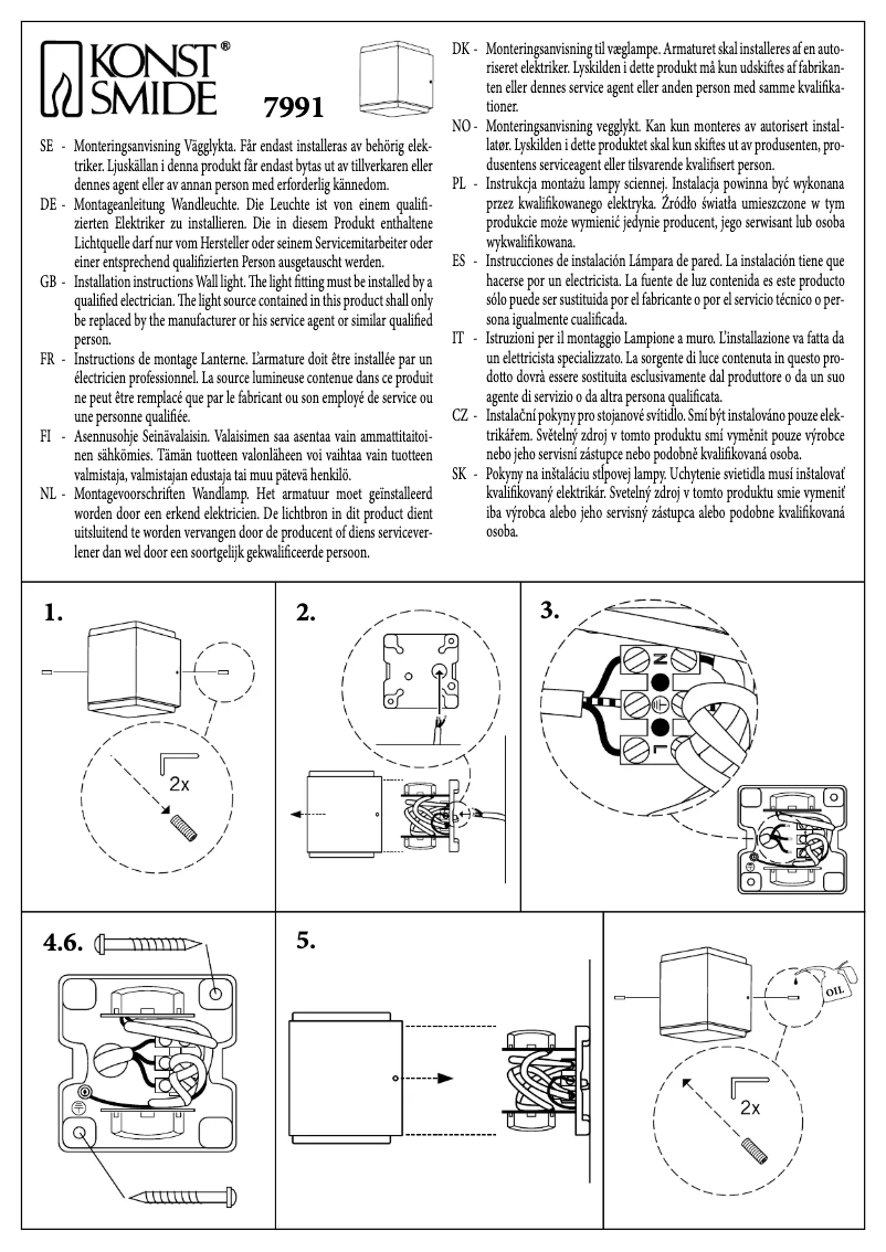 Page 1 de la notice Manuel utilisateur Konstsmide Monza