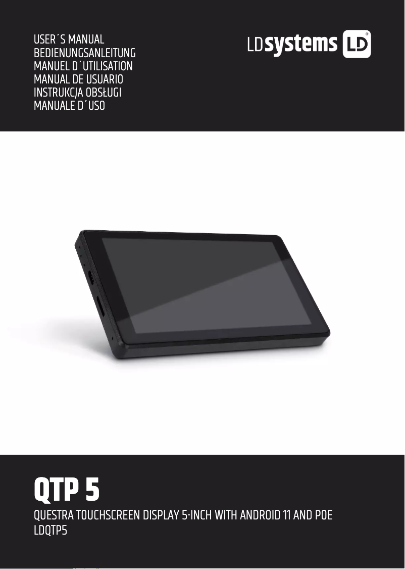 Page 1 of the manual User Manual LD Systems QTP 5