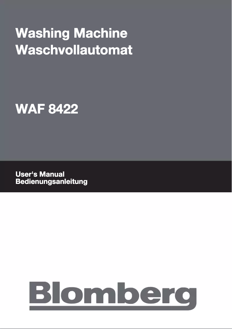 Image de la première page du manuel de l'appareil WAF 8422