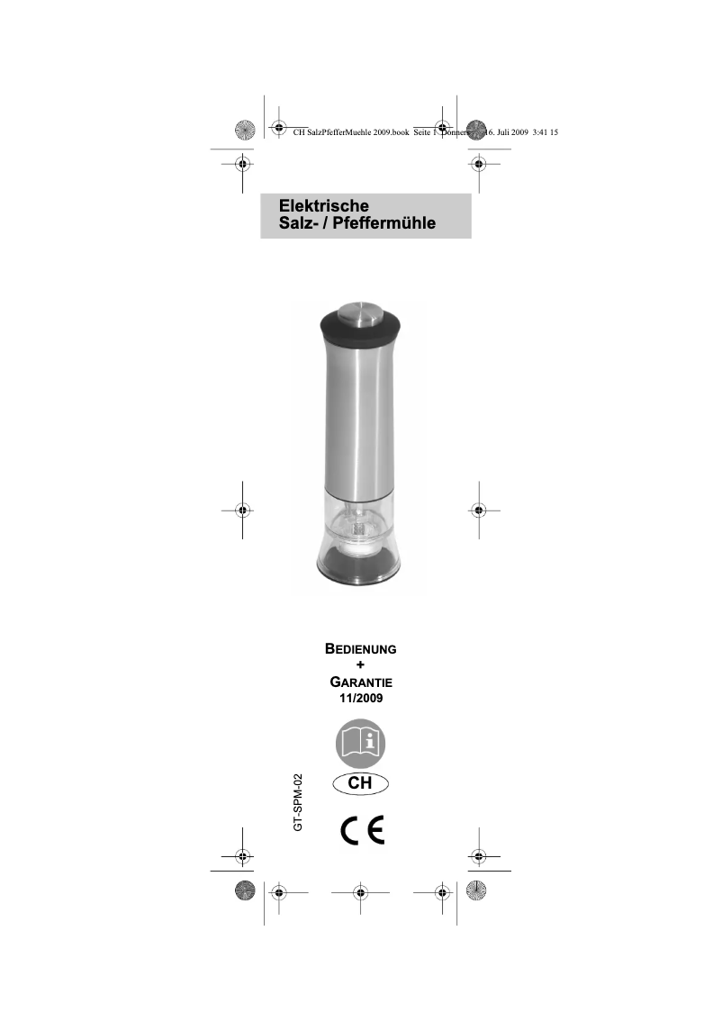 Page 1 de la notice Manuel utilisateur Studio GT-SPM-02