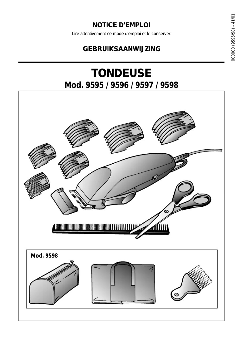 Page 1 de la notice Manuel utilisateur Calor 9598