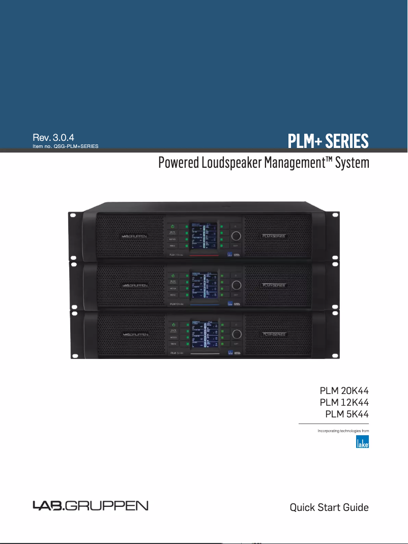 Image de la première page du manuel de l'appareil PLM 20K44