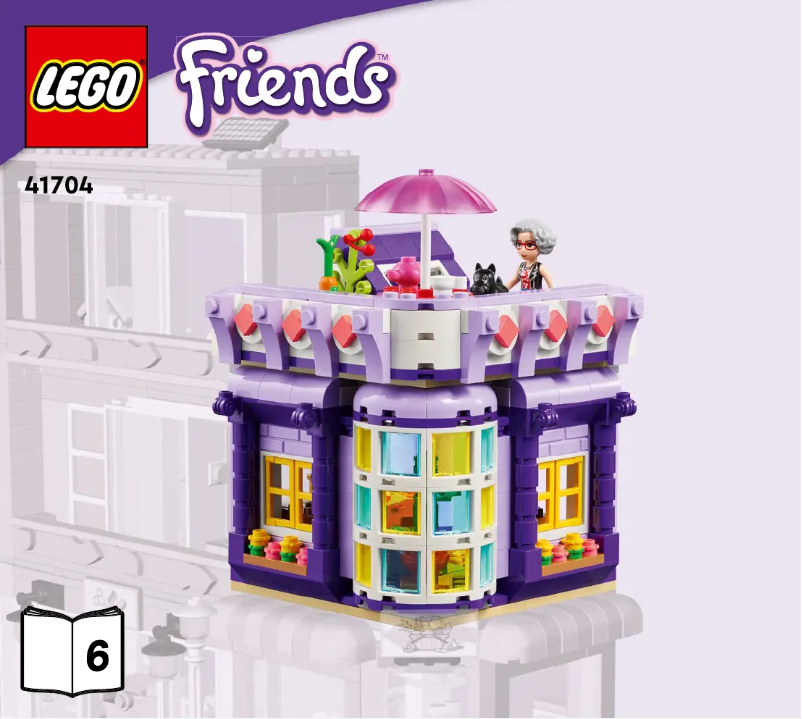 Page 1 de la notice Consignes visuelles Lego Friends 41704