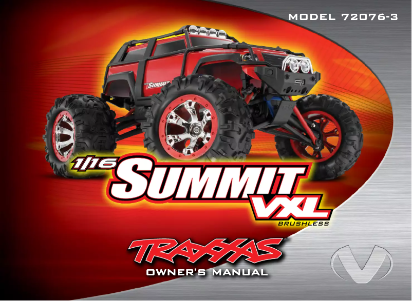 Page n°1 - Manuel utilisateur Traxxas 1/16 Summit VXL