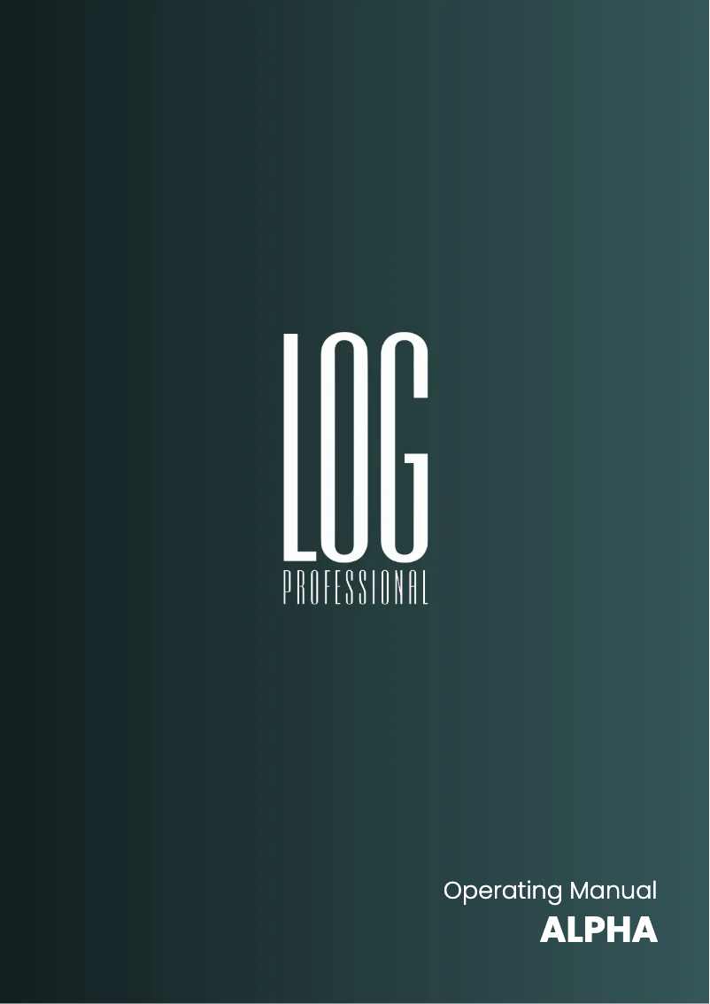 Page n°1 - Manuel utilisateur LOG Professional Alpha