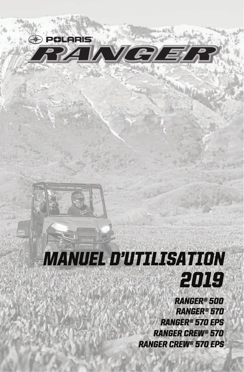 Page 1 de la notice Manuel utilisateur Polaris Ranger Crew 570 EPS (2019)