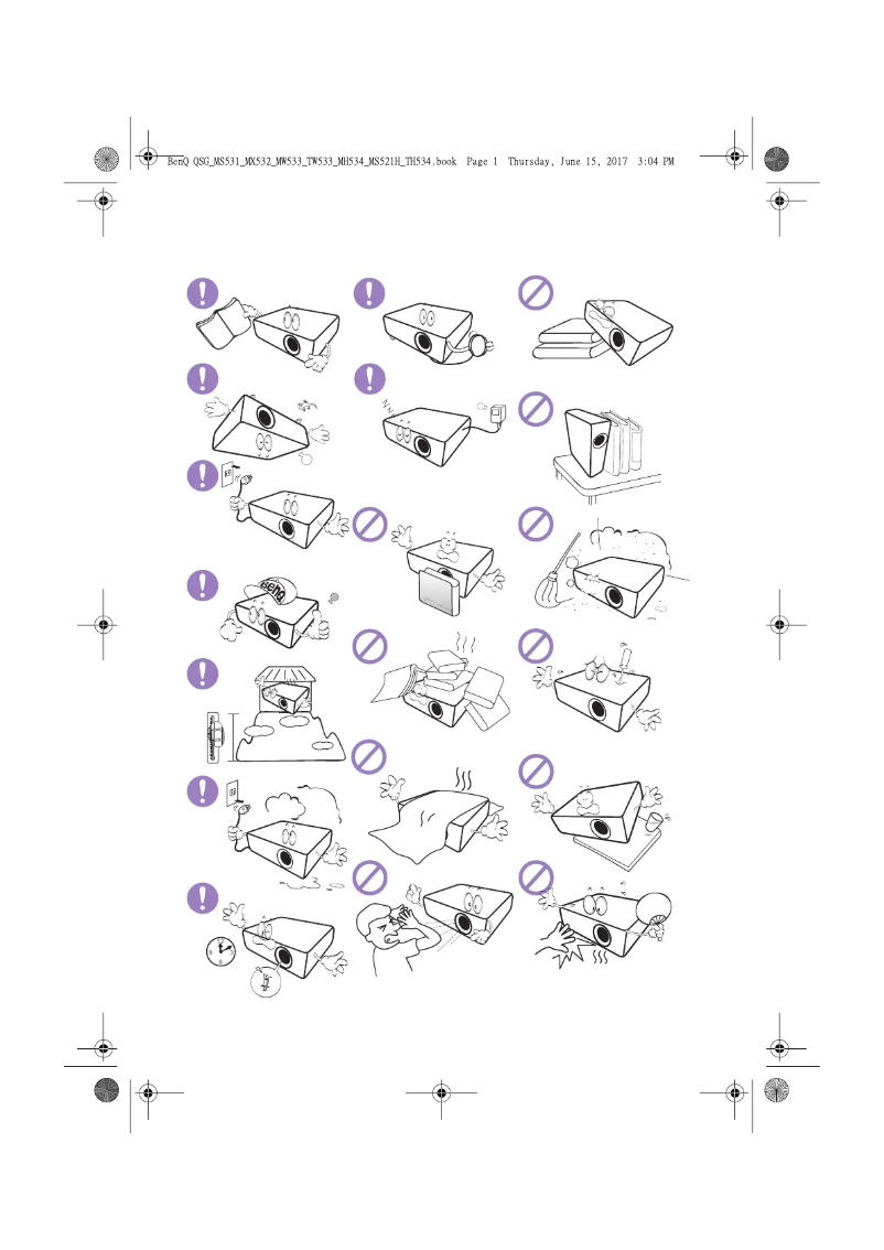 Page n°1 - Guide de démarrage rapide BenQ MS531