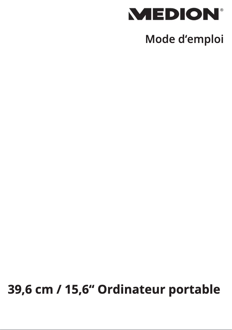 Page 1 de la notice Manuel utilisateur Medion ERAZER P15607 (MD 61734)