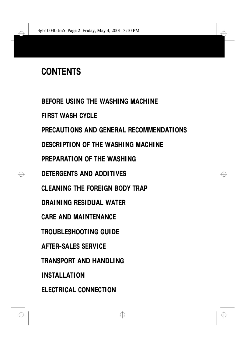 Página 1 del manual Manual de usuario Whirlpool AWT 2380