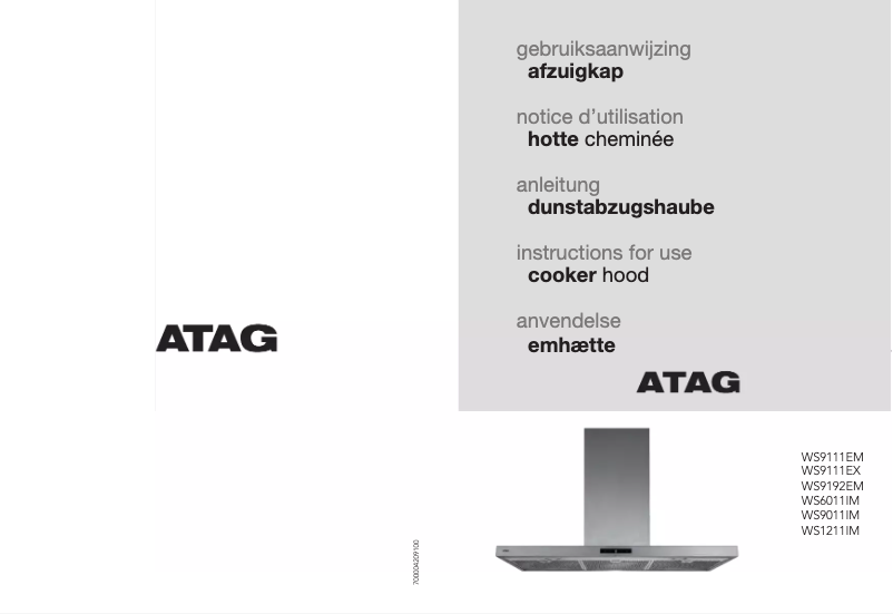 Page 1 de la notice Manuel utilisateur Atag WS9111EX