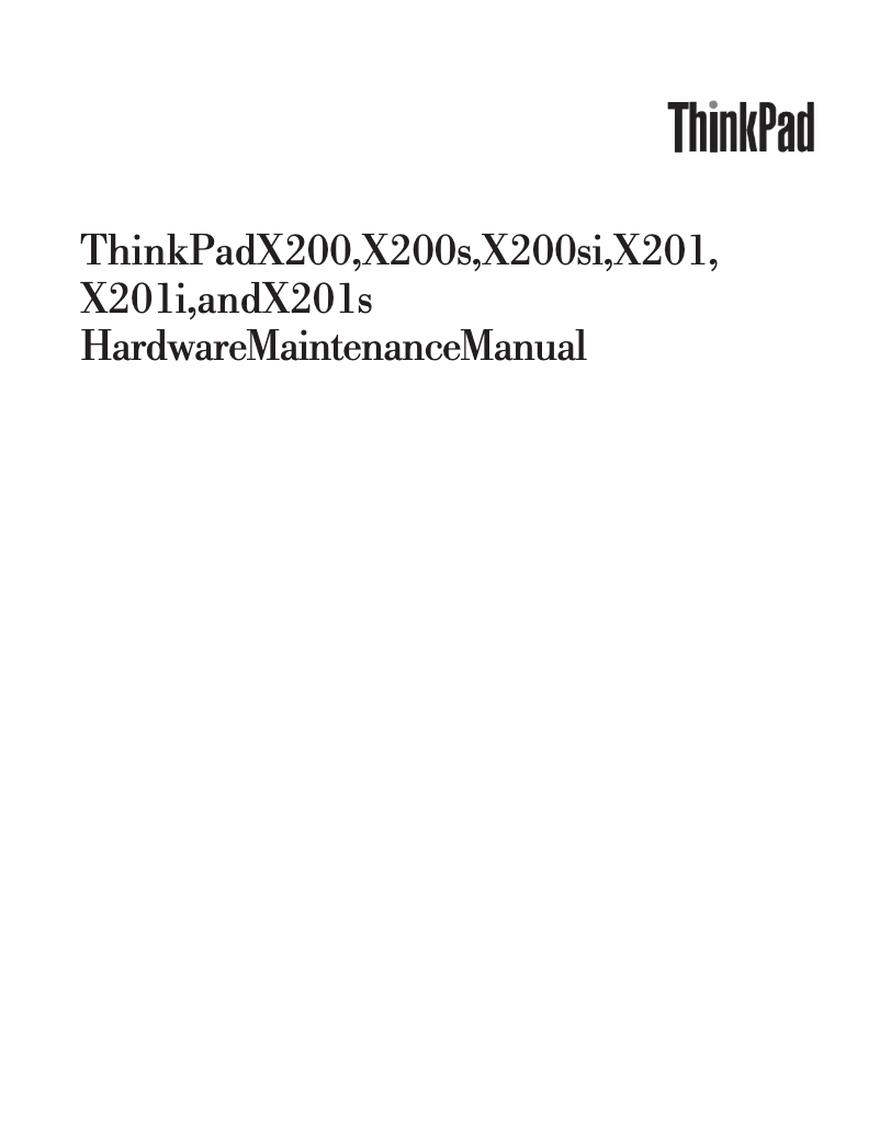 Página 1 del manual Manual de usuario Lenovo ThinkPad X201i